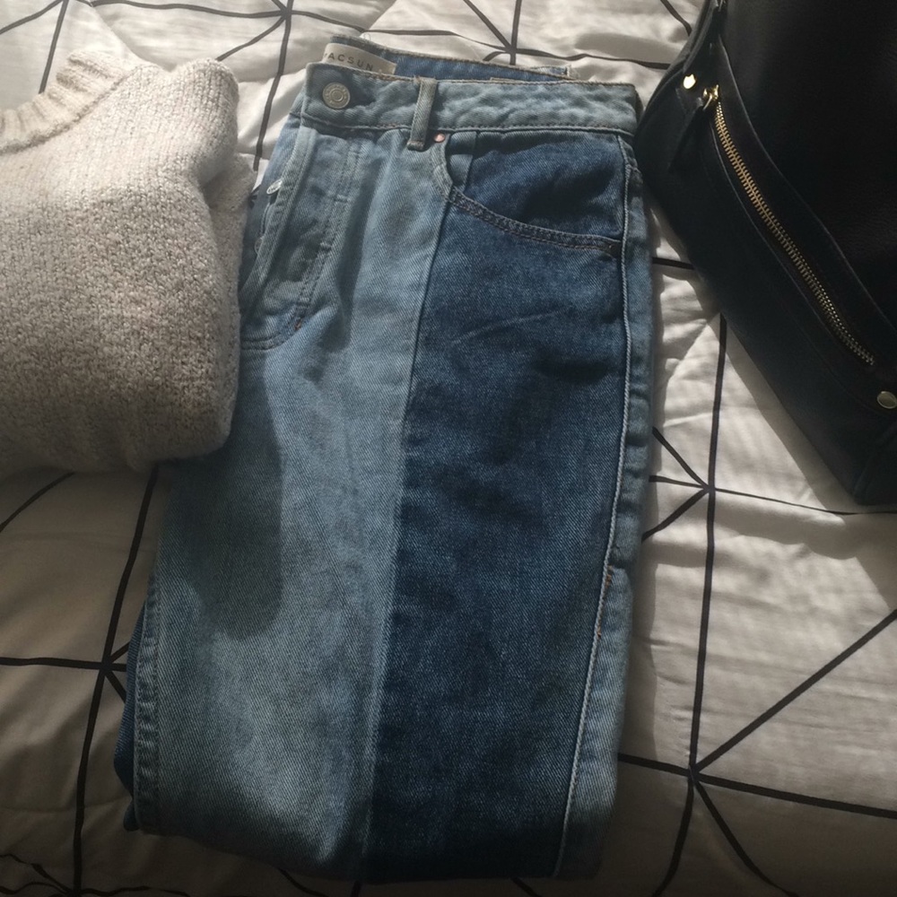 Pacsun Two-tone Mom Jeans (high- waisted)